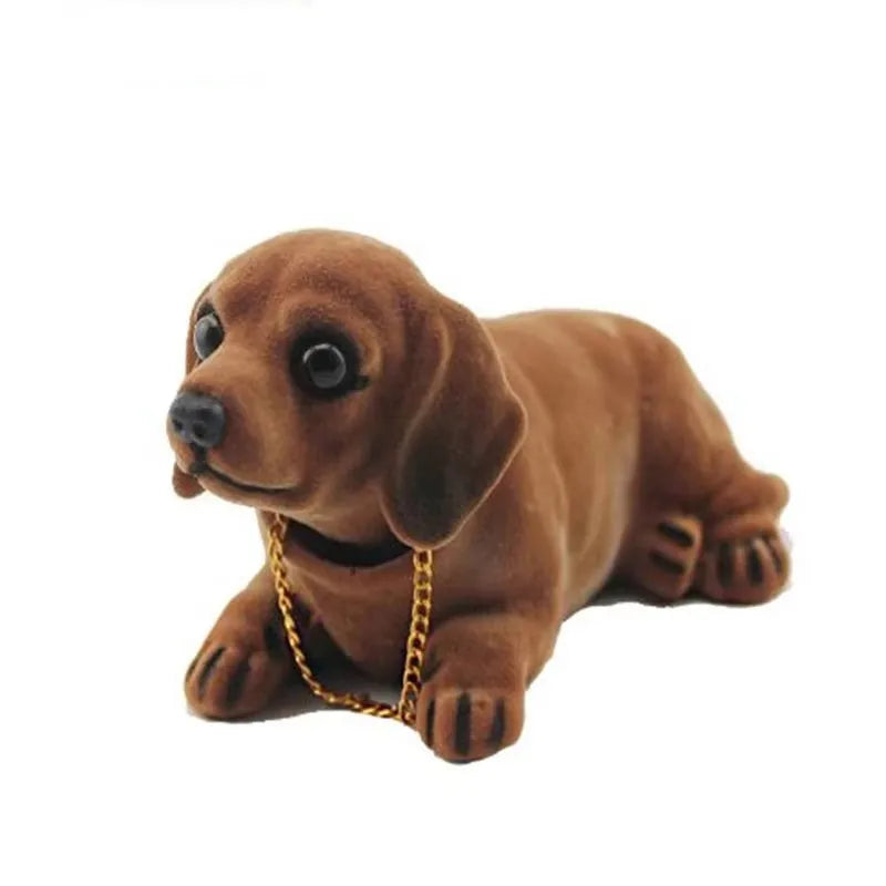 Small bobblehead dog decoration for car dashboard