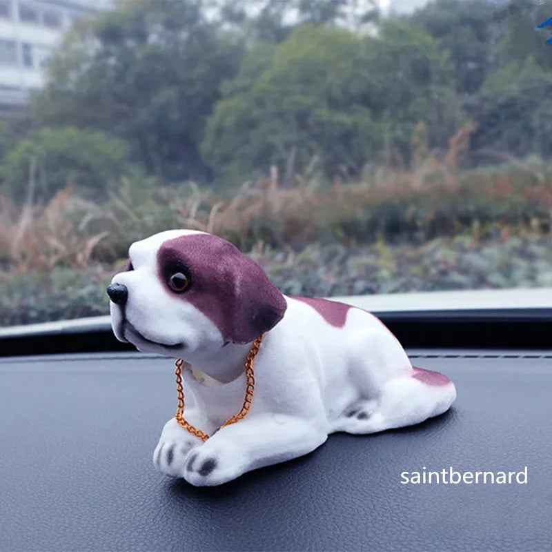 Dog dashboard decor with wobbling head