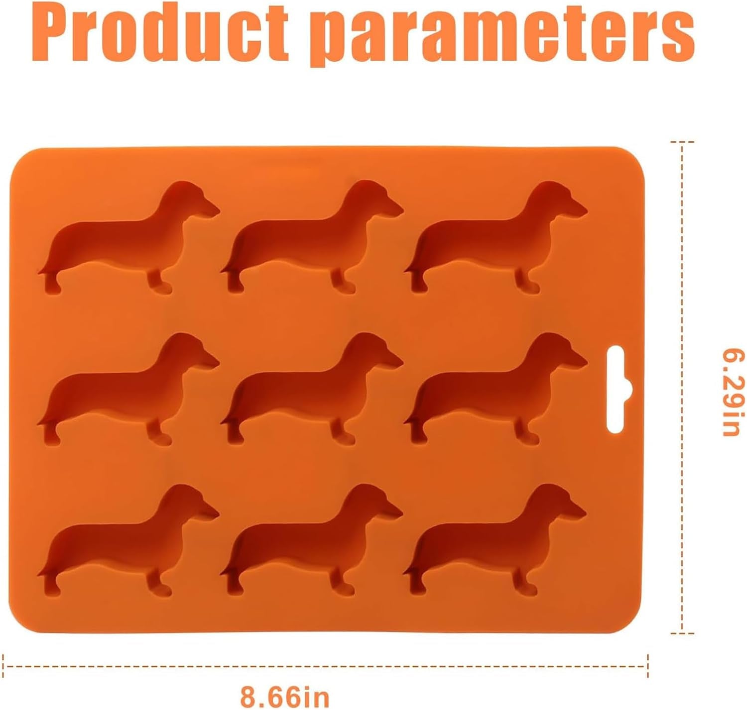 Dachshund Silicone Ice Cube Mold and Tray,2Pcs 3D Dog Nonstick Animal Trays for Cocktail Whisky,Moulds for Chocolate,Candy,Jelly Homemade Treats