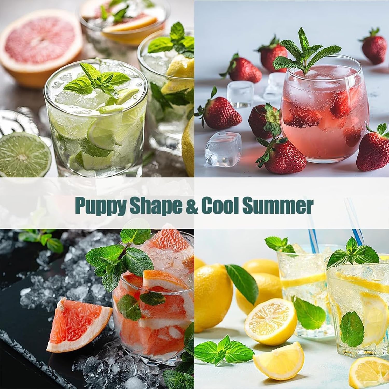 Dachshund Silicone Ice Cube Mold and Tray,2Pcs 3D Dog Nonstick Animal Trays for Cocktail Whisky,Moulds for Chocolate,Candy,Jelly Homemade Treats