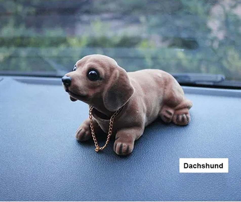 Wobbling dog car decoration for dashboard or desk
