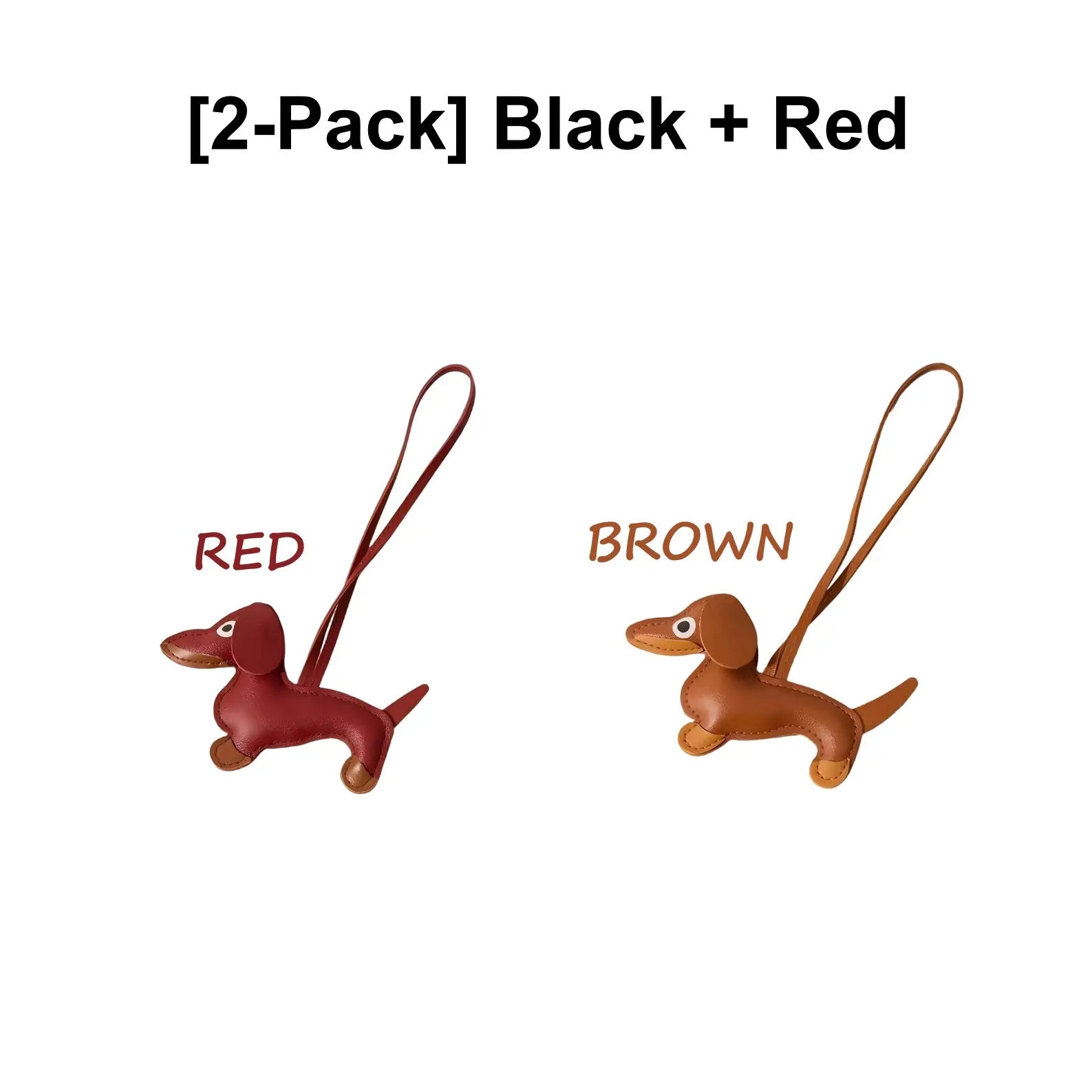 Dachshund Keychain Bag Charm Dog Shaped Cute PU Leather Animal Ornament Puppy Dog Bag Pendant Key Chain Fashion Handmade Gifts for Women Men Y2K Key Holders