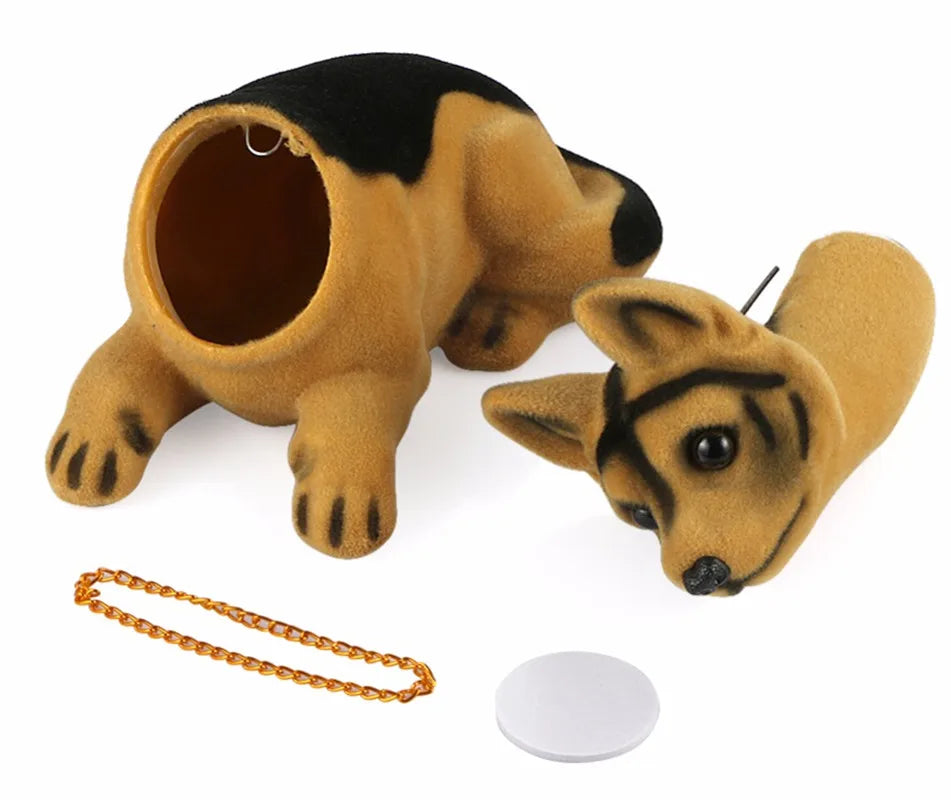 Wobbling dog decoration for small spaces