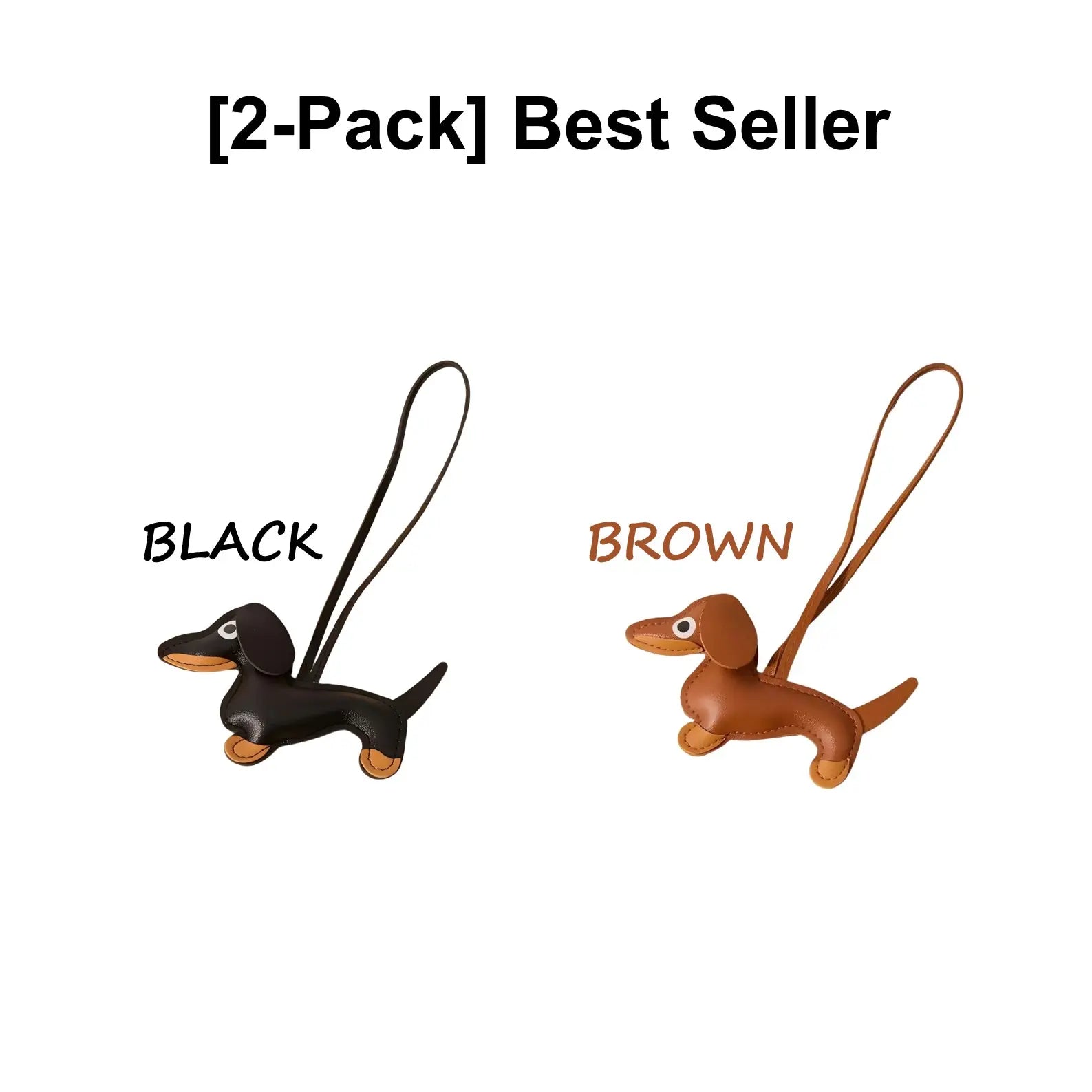 Dachshund Keychain Bag Charm Dog Shaped Cute PU Leather Animal Ornament Puppy Dog Bag Pendant Key Chain Fashion Handmade Gifts for Women Men Y2K Key Holders