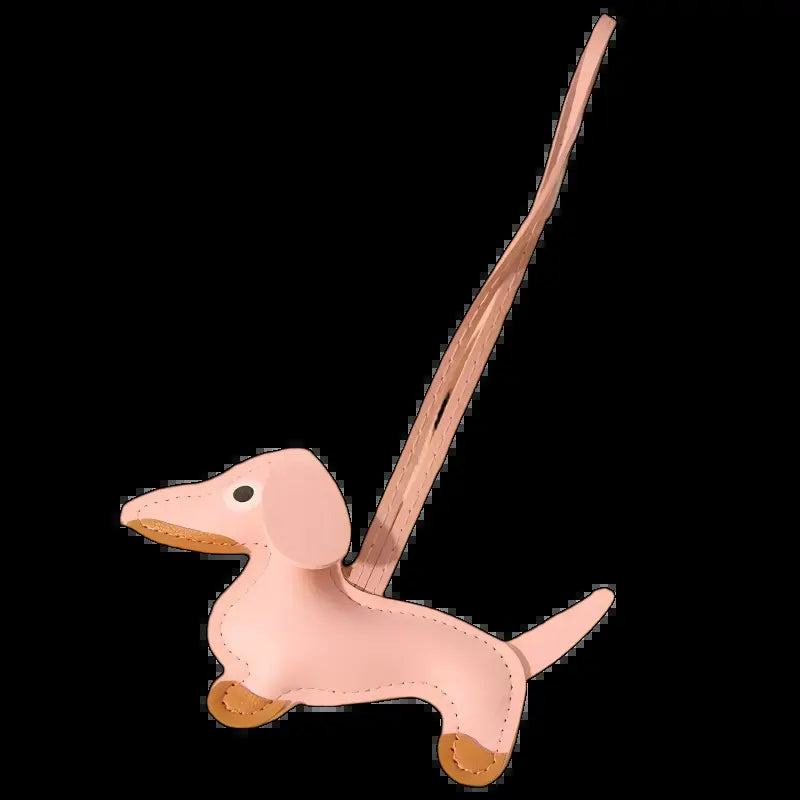 Dachshund Keychain Bag Charm Dog Shaped Cute PU Leather Animal Ornament Puppy Dog Bag Pendant Key Chain Fashion Handmade Gifts for Women Men Y2K Key Holders