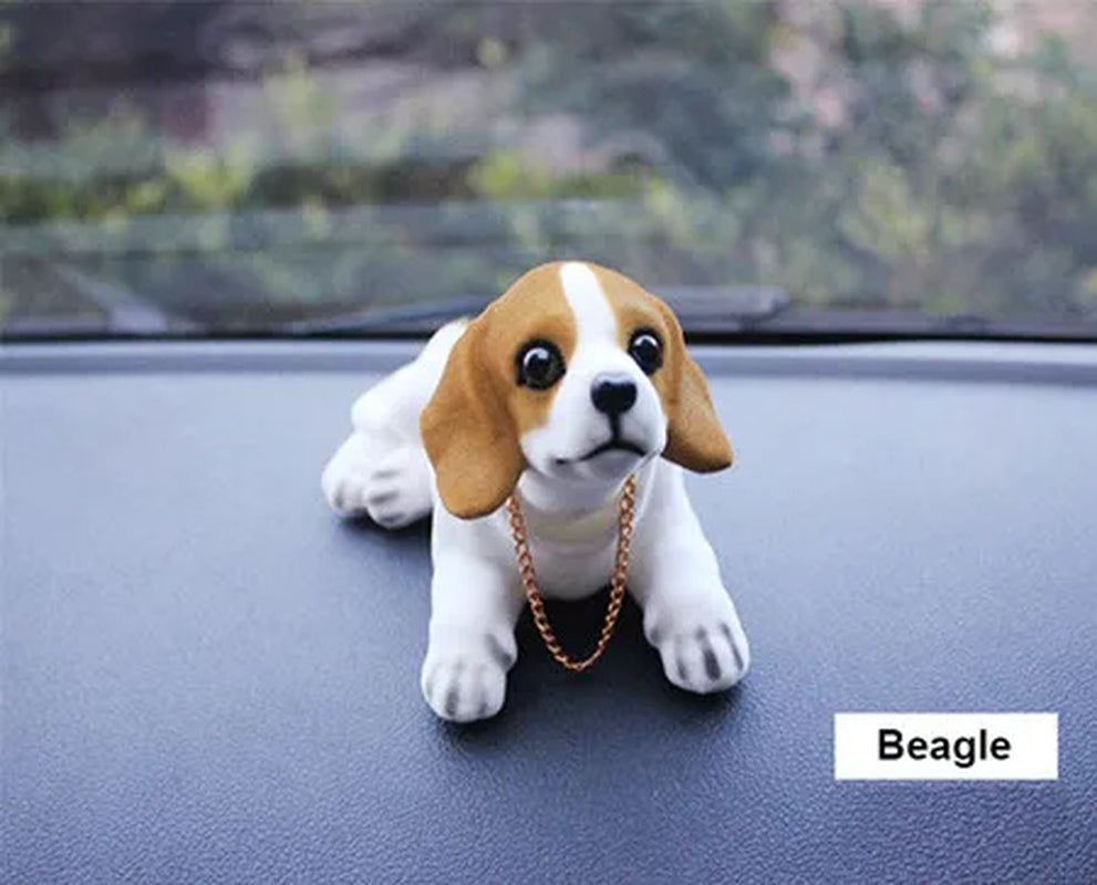 Dog bobblehead ornament for dashboard