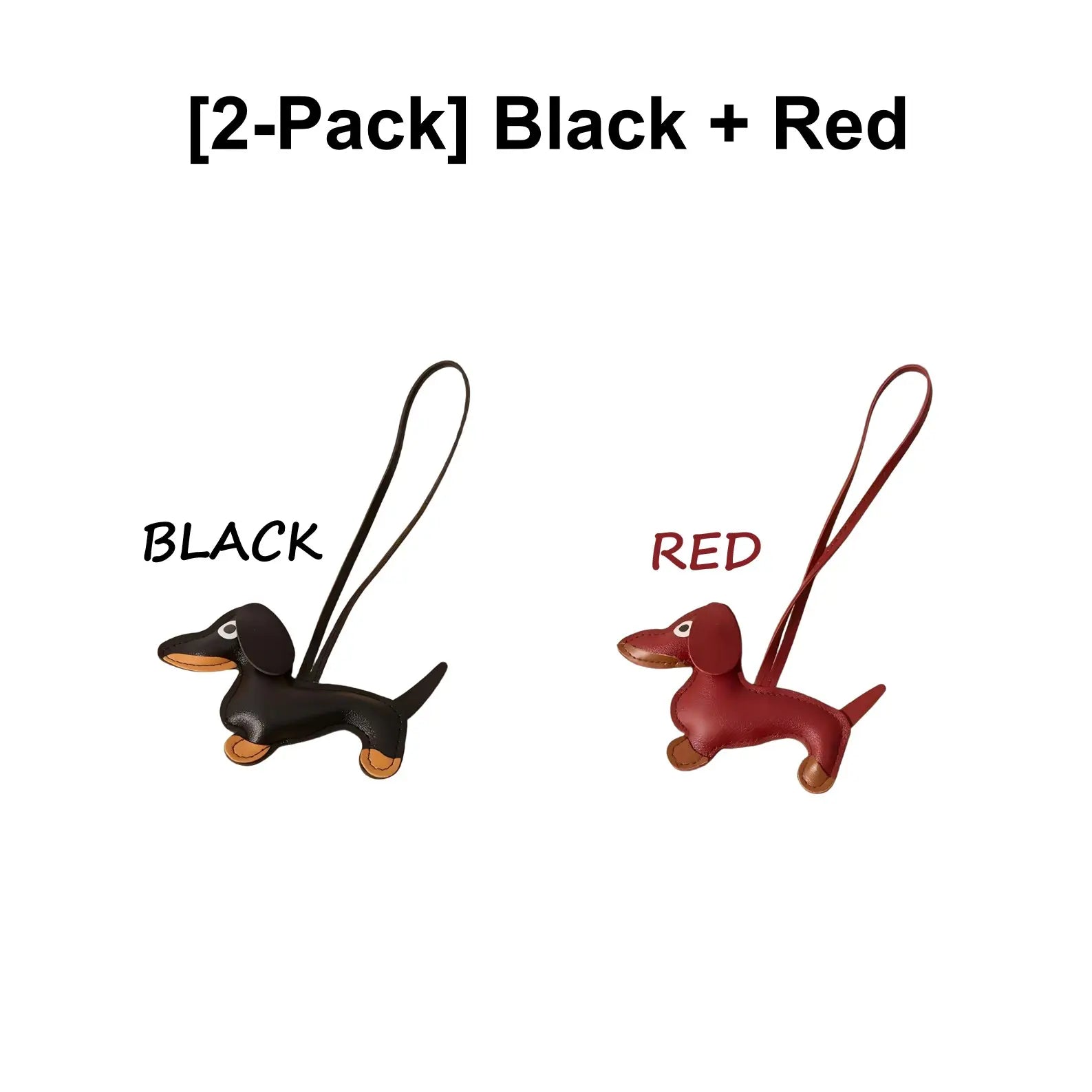 Dachshund Keychain Bag Charm Dog Shaped Cute PU Leather Animal Ornament Puppy Dog Bag Pendant Key Chain Fashion Handmade Gifts for Women Men Y2K Key Holders