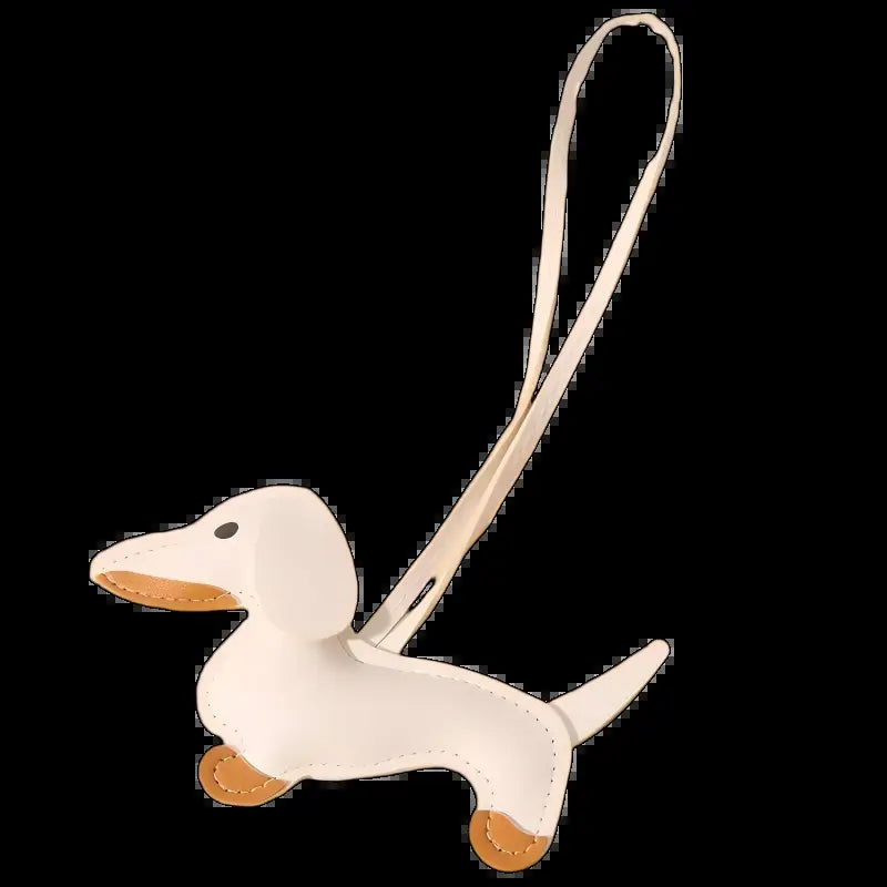 Dachshund Keychain Bag Charm Dog Shaped Cute PU Leather Animal Ornament Puppy Dog Bag Pendant Key Chain Fashion Handmade Gifts for Women Men Y2K Key Holders